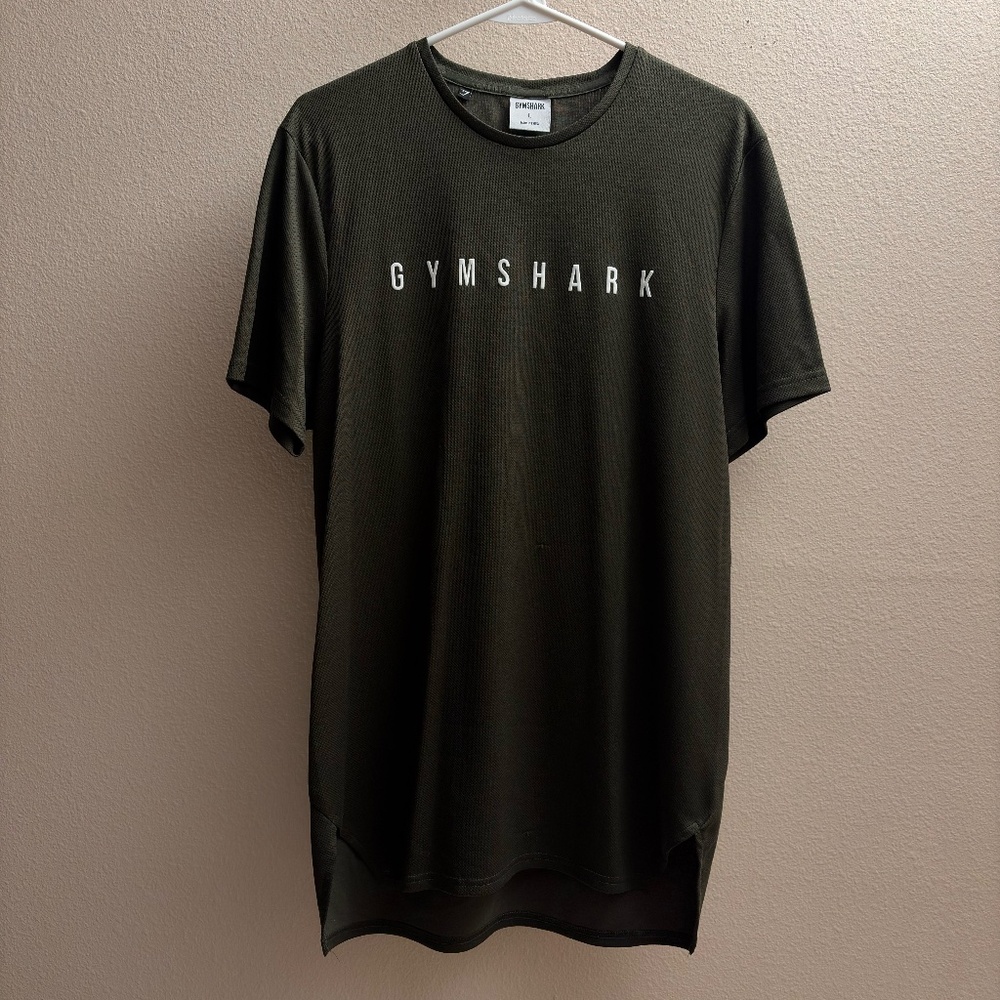 Gymshark Olive Green Short Sleeve Logo Tee